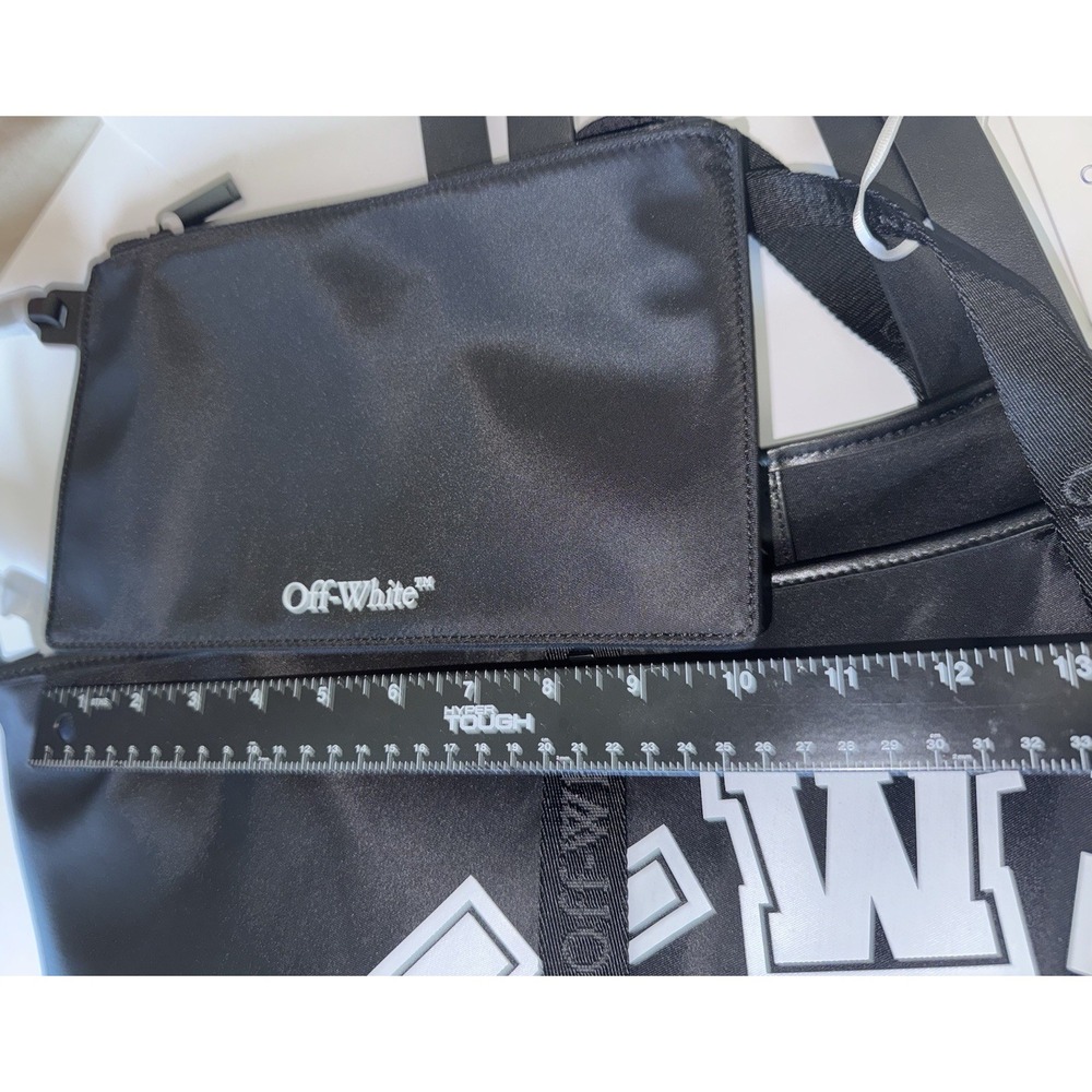 Off-White™ Black Logo Day Off Tote Large Bag and Detachable Pouch Off White NWT - Picture 2 of 8